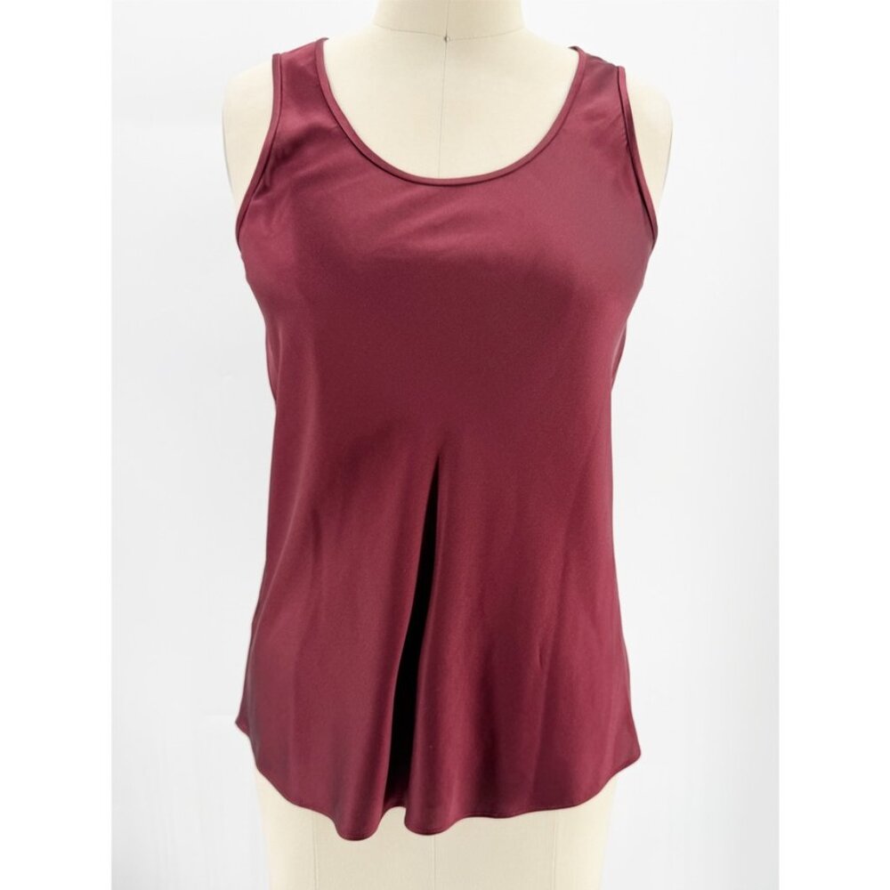 BOSS Maroon Inolea Silk Tank Top Shell XS